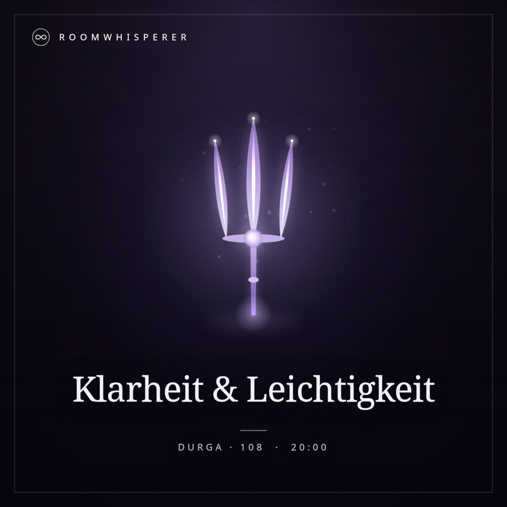 Cover „Klarheit & Leichtigkeit“ mit leuchtendem Dreizack